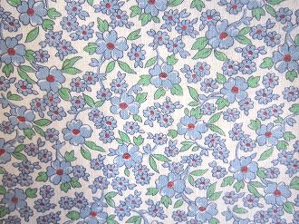 フィードサック 　白地ブルーお花　（1/16サイズ)