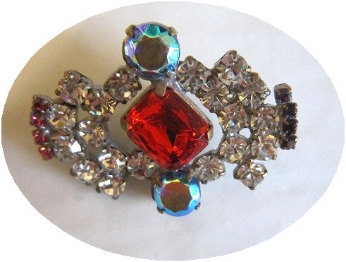 チェコ　ヴィンテージ　ラインストーン　ジュエリーボタン