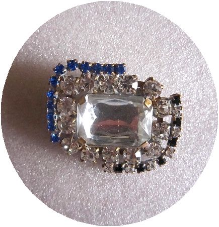 チェコ　ヴィンテージ　ラインストーン　ジュエリーボタン