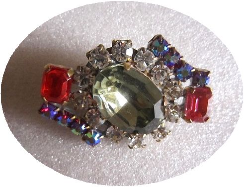 チェコ　ヴィンテージ　ラインストーン　ジュエリーボタン