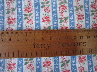 フィードサック 白地ミニ薔薇ライン（1/16サイズ) 2