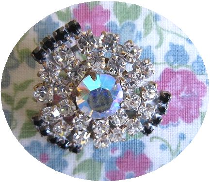 チェコ　ヴィンテージ　ラインストーン　ジュエリーボタン