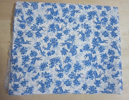 フィードサック 　白地ブルー鹿　(フルサイズ）