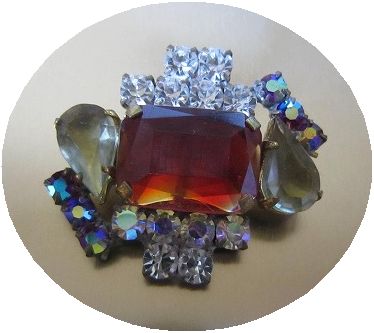 チェコ　ヴィンテージ　ラインストーン　ジュエリーボタン