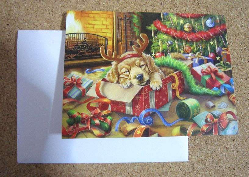 未使用　クリスマスグリーティングカード　封筒つき　1枚