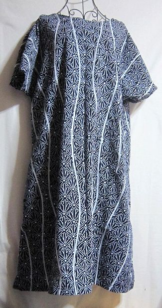 浴衣の反物からリメイク　ロングワンピース　ゆったり楽ちんサイズ　ハンドメイド　手作り