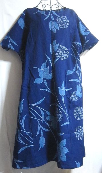 樂天商城 - 浴衣の反物からリメイク　ロングワンピース　ゆったり楽ちんサイズ　ハンドメイド　手作り