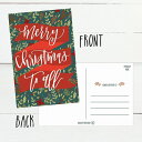 新品 ポストカード 同柄5枚 クリスマス Merry Christmas to all