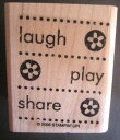 STAMPIN UP ラバースタンプ lough play share