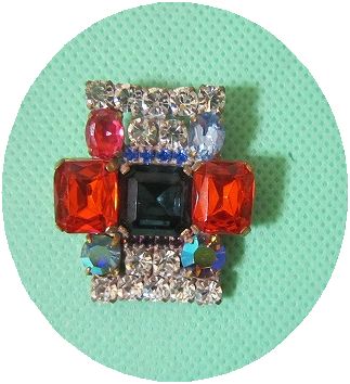 樂天商城 - チェコ　ガラス　ヴィンテージ　ラインストーン　ジュエリーボタン