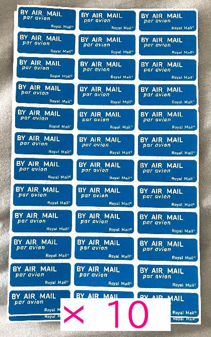 イギリスのエアメール シール（36片）10シート