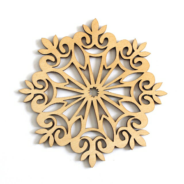 リトアニア製　木製コースター ラウンド《リリーオクタゴン》