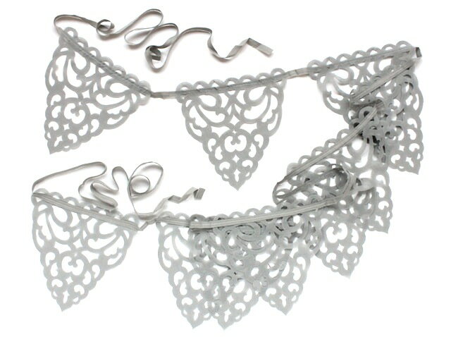 Numero 74型抜きレース ガーランド《グレー》