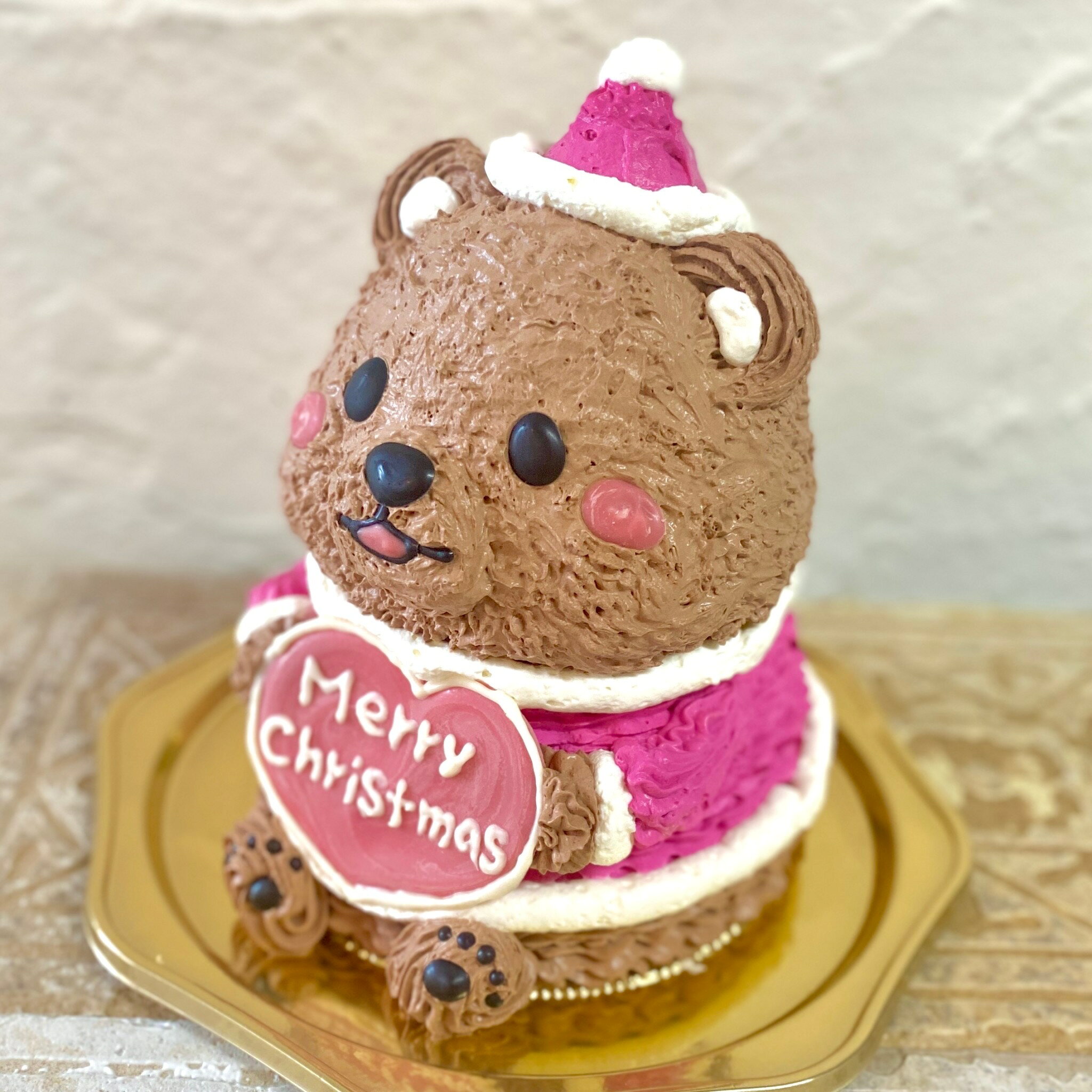 送料無料！くまさんサンタの立体ケーキ 5号サイズ サンタ くま クマ クリスマス クリスマスケーキ ケーキ 誕生日 お祝い 記念日 動物ケーキ 3Dケーキ 立体ケーキ ドンムルケーキ サプライズ サンタクロース センイルケーキ 可愛い 人気　子供 クリスマス2026 tipitinatscakes-10000044 Tipitinats Cakes 楽天市場店 サンプル画像2