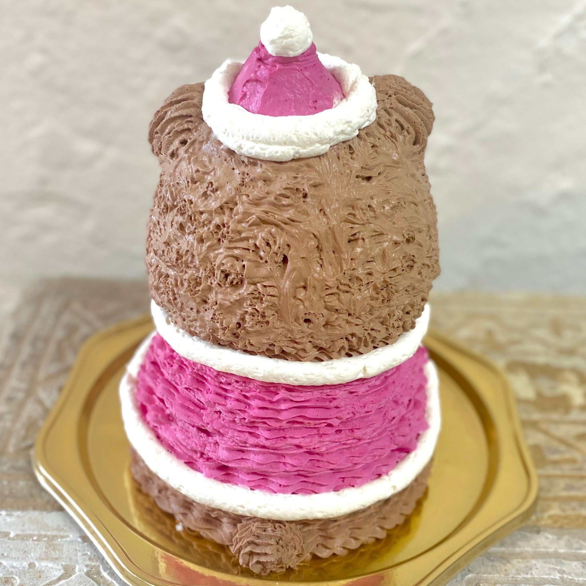 送料無料！くまさんサンタの立体ケーキ 5号サイズ サンタ くま クマ クリスマス クリスマスケーキ ケーキ 誕生日 お祝い 記念日 動物ケーキ 3Dケーキ 立体ケーキ ドンムルケーキ サプライズ サンタクロース センイルケーキ 可愛い 人気　子供 クリスマス2026 tipitinatscakes-10000044 Tipitinats Cakes 楽天市場店 サンプル画像3