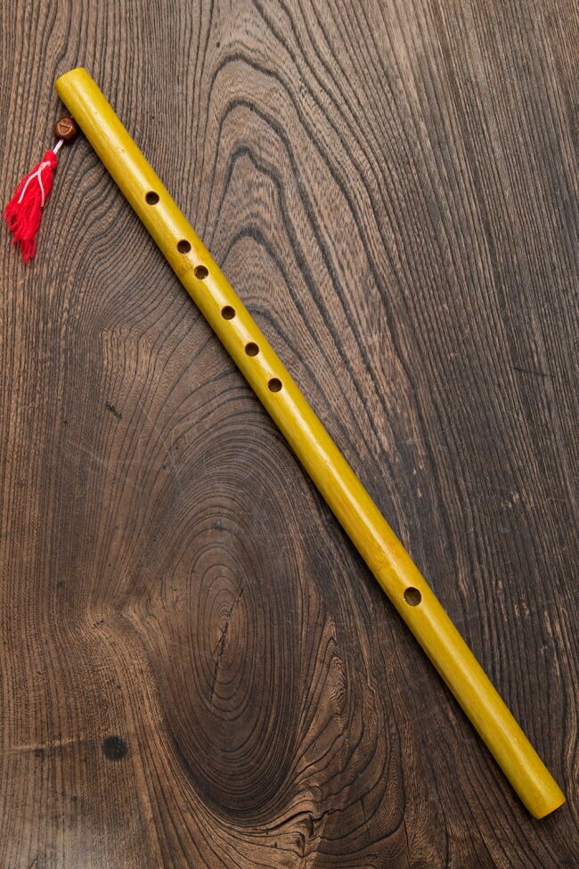 ベトナムの竹笛 房付きロング 45cm / 横笛 バンブーフルート アムサーオ 民族楽器の管楽器 全部 インド楽器 エスニック楽器 ヒーリング楽器