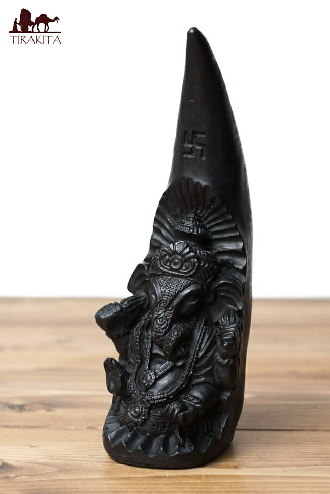 トゥースガネーシャ ブラック 20cm / 神様 神様像 レジン インド インドの神様像 置物 エスニック アジア 雑貨