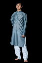 【送料無料】 クルタ パジャマ 青灰色【光沢生地】 / クルタパジャマ Kurta Pajama 男 ...