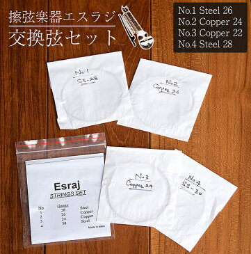 エスラジ(esraj)の弦セット / インド 弦楽器 交換弦 レビューでタイカレープレゼント あす楽