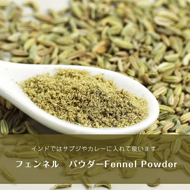 フェンネル パウダ Fennel Powder【500g】 袋入り / スパイス インド アンビカ(AMBIKA) カレー アジアン食品 エスニック食材