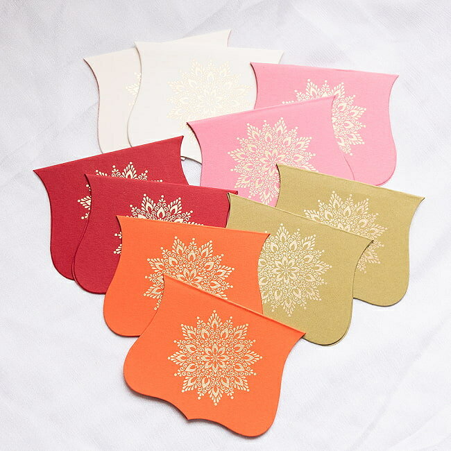 インドのメッセージカードセット ギフトカード / Chimanlals チマンラール レターセット 便箋 手紙 チマンラールのレターセット 封筒 エスニック ア...