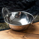 槌目仕上げのヘヴィステンレスカダイ （直径：約13.5cm） / 鍋 両手鍋 カラヒ インド 調理器具 食器 アジアン食品 エスニック食材