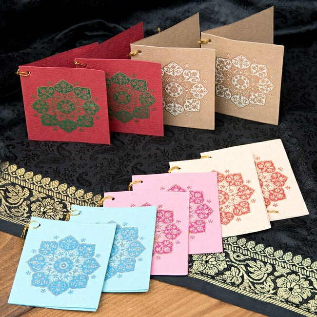 インドのギフトタグ 10枚セット / プレゼント レター メッセージカード Chimanlals チマンラール 便箋 手紙 チマンラールのレターセット 封筒 エ...