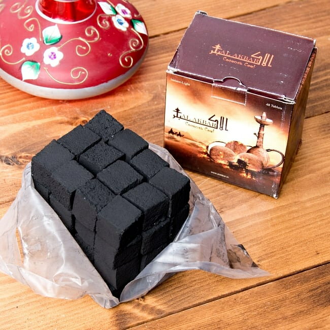 シーシャの炭 COCONUT COAL 48個入り 樹脂香 レジン香にもオススメ / 水タバコ フレーバー お香 シーシャのフレーバ…