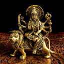 【送料無料】 ブラス製 ドゥルガー 14cm / durga 神像 パールヴァティ 開運 インドの神様像 置物 エスニック アジア 雑貨【レビューで1000円ク...