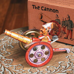 The Cannon 全速前進カノン砲 インドのレトロなブリキのおもちゃ / 前装滑腔式野戦砲 ブリキ玩具 ティントイ オモチャ 昭和 インドやアジア 世界のおもちゃ エスニック 雑貨