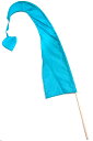 ［水色］カラフルプリントウンブル ウンブル バリのぼり旗 【約50cm】 / 祭礼 デコレーション アジアの旗 布 インド ファブリック エスニック