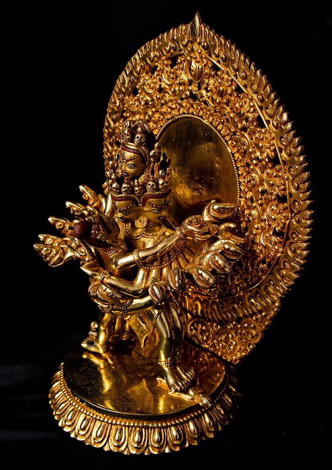 期間限定SuperSale割引 【送料無料】 大悲空智金剛(ヘーヴァジュラ) 銅造鍍金仕上げ 30cm / hevajra 喜金剛 仏像 チベット 密教 ブッダ...