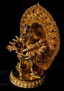 【送料無料】 大悲空智金剛(ヘーヴァジュラ) 銅造鍍金仕上げ 30cm / hevajra 喜金剛 仏像 チベット 密教 ブッダ像 エスニック インド アジア ...