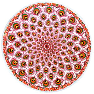 マンダラ柄ラウンドブランケット レジャーシート&ソファーカバー テーブルクロス【約190cm】 / ソファカバー 布 壁掛け マルチクロス ピクニックシート ピクニックマット お花見 ランチ 運動会 バーベキュー レジャーマット ビーチマット ビーチタオル ラグ インド綿 アジア通販格安セール情報 楽天 通販