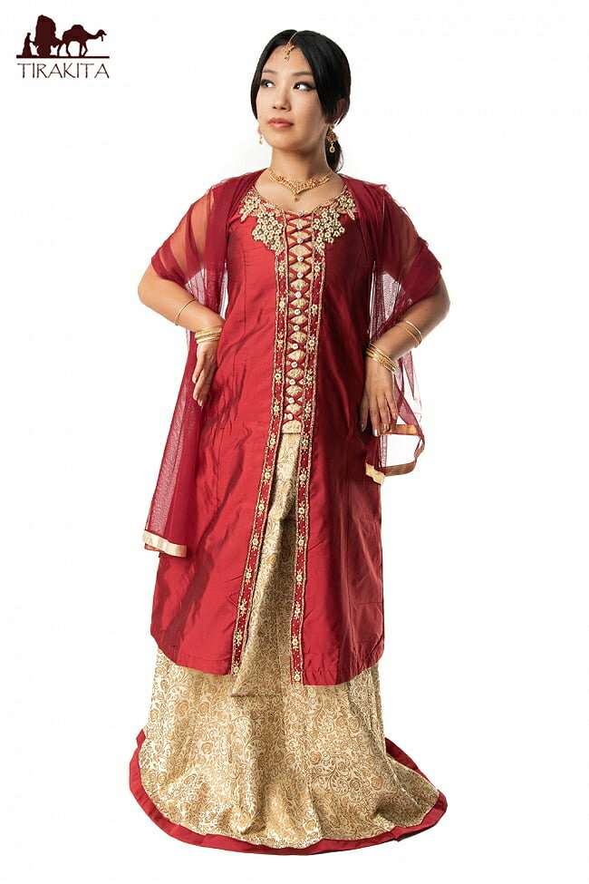  インドのゴージャスパンジャビ ドレスセット / パンジャビドレス パンジャービードレス サルワール カミーズ TIRAKITA(ティラキタ) インドのドレス サリー レディース 女性物 エスニック衣料 アジアンファッション エスニックファッシ