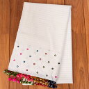 【送料無料】 ブジョーディ村の手織りショール / ストール マフラー ブランケット カッチ 刺繍 ラバリ族 ひざ掛け TIRAKITA(ティラキタ) ドゥパッタ スカーフ レディース エスニック衣料 アジアンファッション エスニックファッション【レビューで1000円クーポン プレゼント