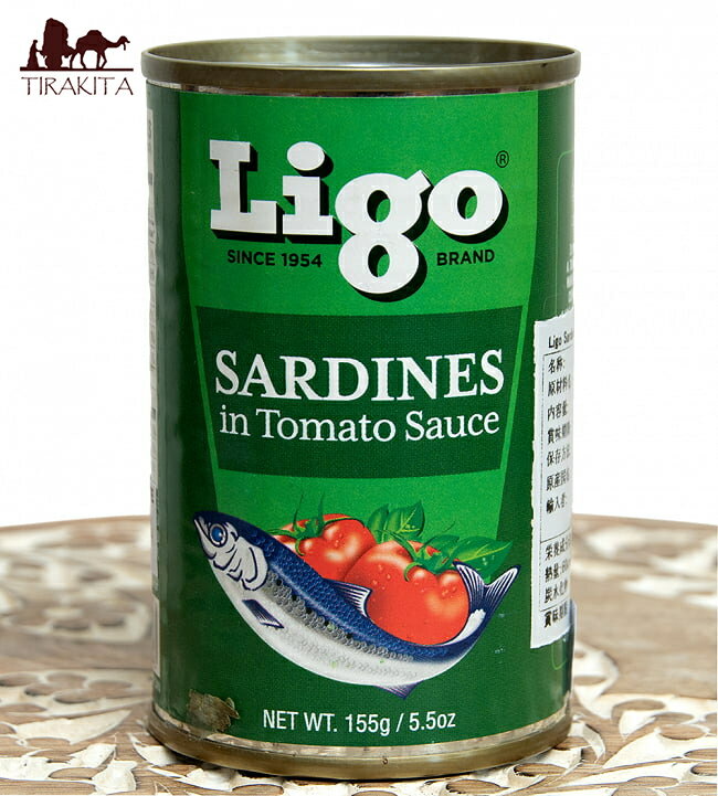 サーディン いわしのトマト煮 SARDINES in Tomato Souce 155g / オイルサーディン 缶詰 フィリピン リゴ(LIGO) フィリピン料理 カレカレ シニガン 食品 食材 アジアン食品 エスニック食材
