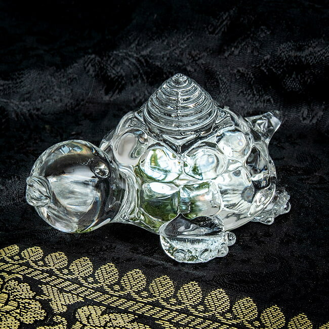 インドの神様 ガラス製ペーパーウェイト カチュワヤントラ 10.5cm / 文鎮 kachwa 神様像 ヒンドゥー教 インド神様 インドの神様像 置物 エスニック アジア 雑貨