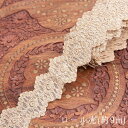 【送料無料】 約9m チロリアンテープ ロール売 金糸が美しい 更紗模様のゴータ刺繍〔幅 約5.5cm〕 ヘキサゴン / Gota embroidery ラジャ...