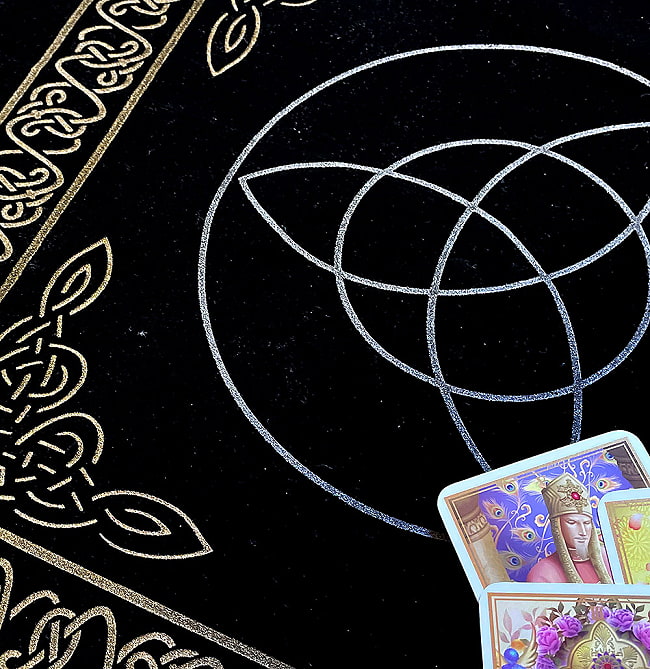 タロットテーブル クロス（ウィッカ） Tarot Table Cross (Wicca) / オラクルカード 占い カード占い ルノルマン レノルマン Lenorman ダウジング ペンジュラム タロットカード スピリチュアル ヒーリング インド アジア エスニック 雑貨 2