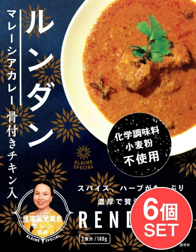 【6個セット】チキンルンダン マレーシアカレー RENDANG / レンダン シンガポール シンガポール料理 レトルト レトルトカレー インド タイ アジアン食品 エスニック食材