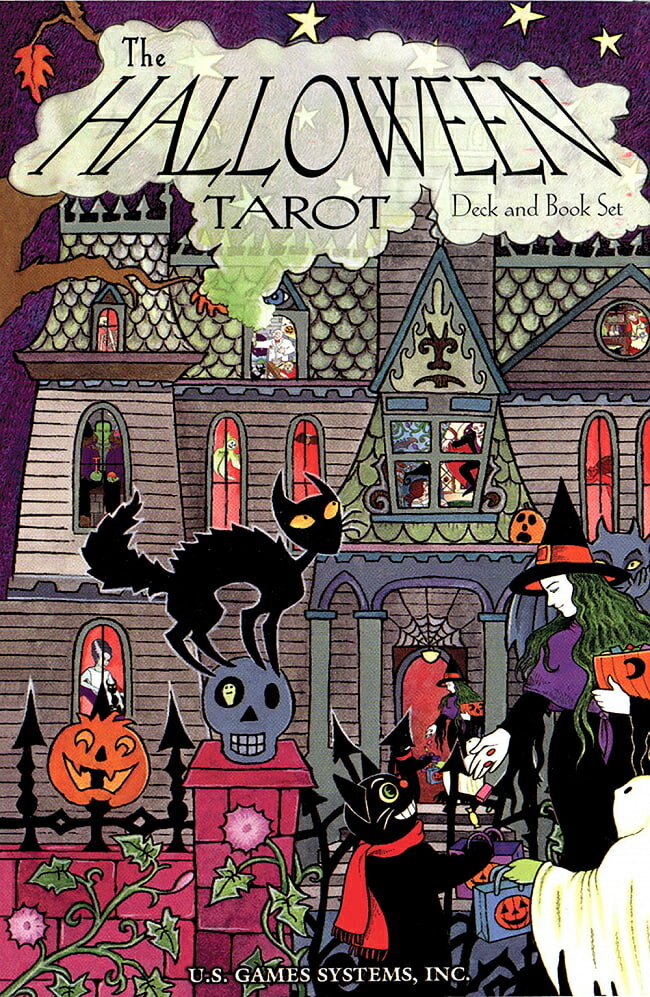 楽天インド雑貨・アジア雑貨-TIRAKITA【送料無料】 ハロウィンタロットデッキ/ブックセット Halloween Tarot Deck/Book Set オラクルカード 占い カード占い US Games 占術関連全部見る ルノルマン コーヒーカード インド 本 印刷物 ステッカー ポストカード ポスター