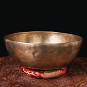 【送料無料】 【一点物】アンティックシンギングボウル【音階:C】約3885g(スティック付属) / アンティーク ネパール 楽器 打楽器 民族楽器 全部 シンギ...