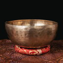 【送料無料】 【一点物】アンティックシンギングボウル【音階:D】約2257g(スティック付属) / アンティーク ネパール 楽器 打楽器 民族楽器 全部 シンギ...
