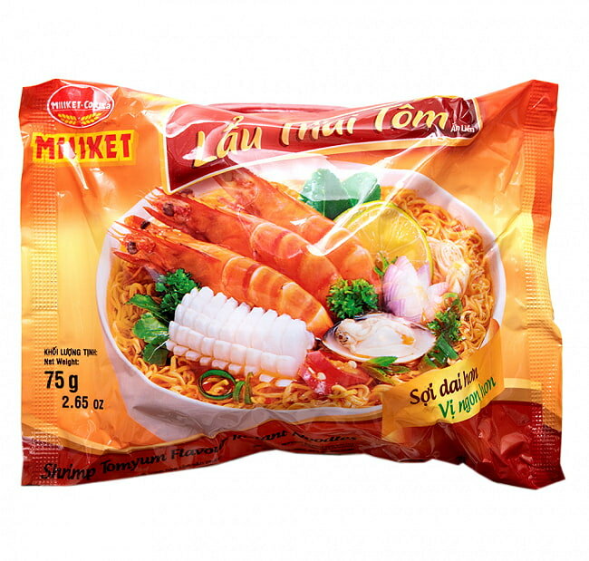 ミリケット ラウ タイ トム LAU THAI TOM 海老トムヤム風 インスタントヌードル 75g / ベトナム料理 フ..