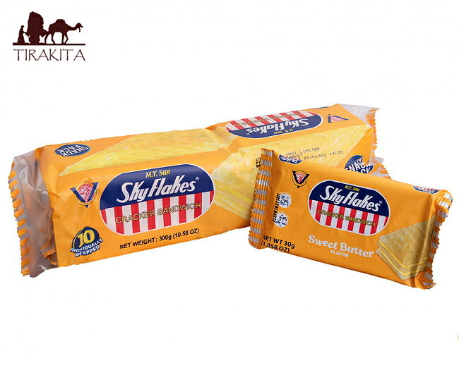 クラッカー スカイフレーク サンドクラッカースイートバターフレーバー SkyFlakes CRACKERS SANDWICH SWEET BUTTER 300g / フィリピンお菓子 チョコ味 SKY FLAKES( スカイフレーク) 新入荷 再入荷 お買い得 お試し 食品 食材 まとめ買い アジアン食品 エスニック食材