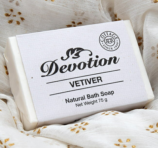 Devotion ナチュラル ベティベット バス ソープ 75g / インドの石鹸 手作り オーロビル COTTAGE ティラキタ自社輸入化粧品 COTTAGE(コテージ) コスメ アーユルヴェーダのサムネイル