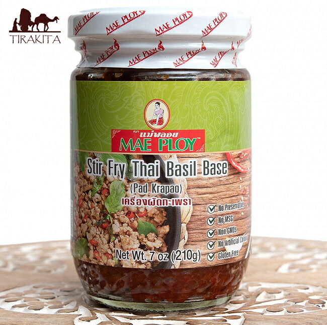 ガパオの素 タイバジルベース STIR FRY THAI BASIL BASE(PAD KRAPAO) 210g / ガッパオ タイ料理 タイ調味料 タイ料理の素 PLOY(メープロイ) タイの食品 食材 一覧 アジアン食品 エスニック食材