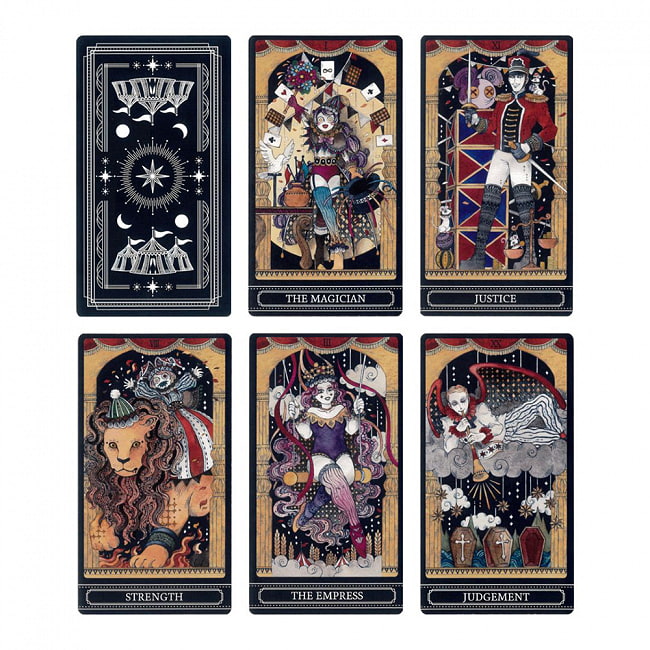 CIRQUE DU MINUIT?サーカスのタロットカード ~ Circus Tarot Card / オラクルカード 占い カード占い 真夜中劇場 占術関連全部見る ルノルマン コーヒーカード インド 本 印刷物 ステッカー ポストカード ポスター 2