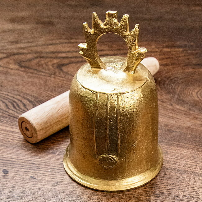 【送料無料】 ベトナムの寺院に奉納されるベル 高さ:約13cm程度 / 鈴 ゴング 梵鐘 銅鑼とベル ドラ 民族楽器 インド楽器 エスニック楽器 ヒーリング楽器...